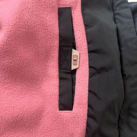 Zero Xposure Girls 16 Black Puffer Snowboard Hooded Jacket Black Pink Winter - Picture 7 of 14